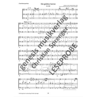 "Die güldne Sonne" - Chorleiterpartitur