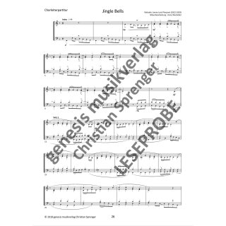 "Jingle Bells" - Chorleiterpartitur - Lizenzkopie