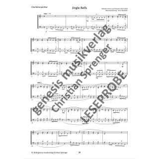 "Jingle Bells" - Chorleiterpartitur